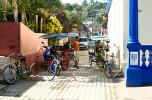 Baracoa, Cuba - Rickshaw bike cars