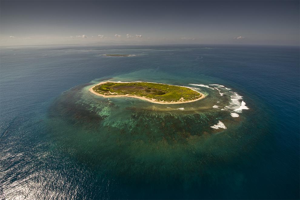 An aerial view of a Cayo 7 Hermanos island.