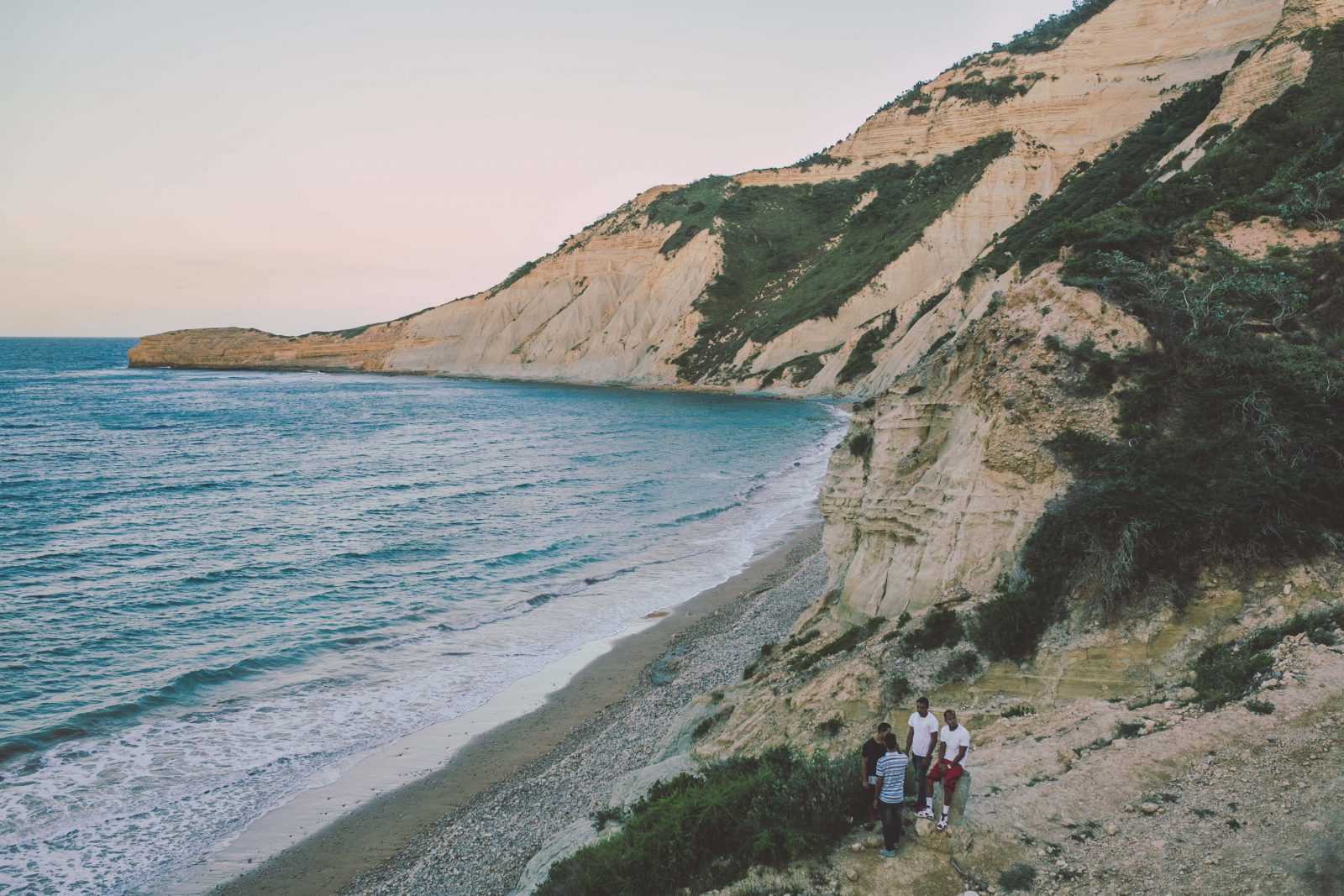 A beautiful shot of the prsitine blue water and sandy beaches at el morro de monte cristi.