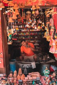 A man doing pottery at Bhaktapur, Nepal.