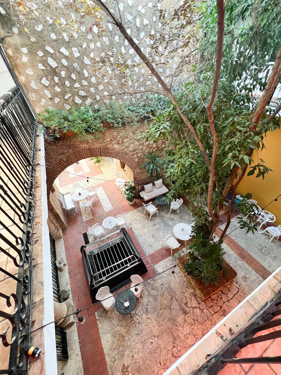 The courtyard of Amber Museum.