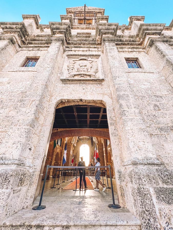 An entrance of National Pantheon in Santo Domingo, Dominican Republic.