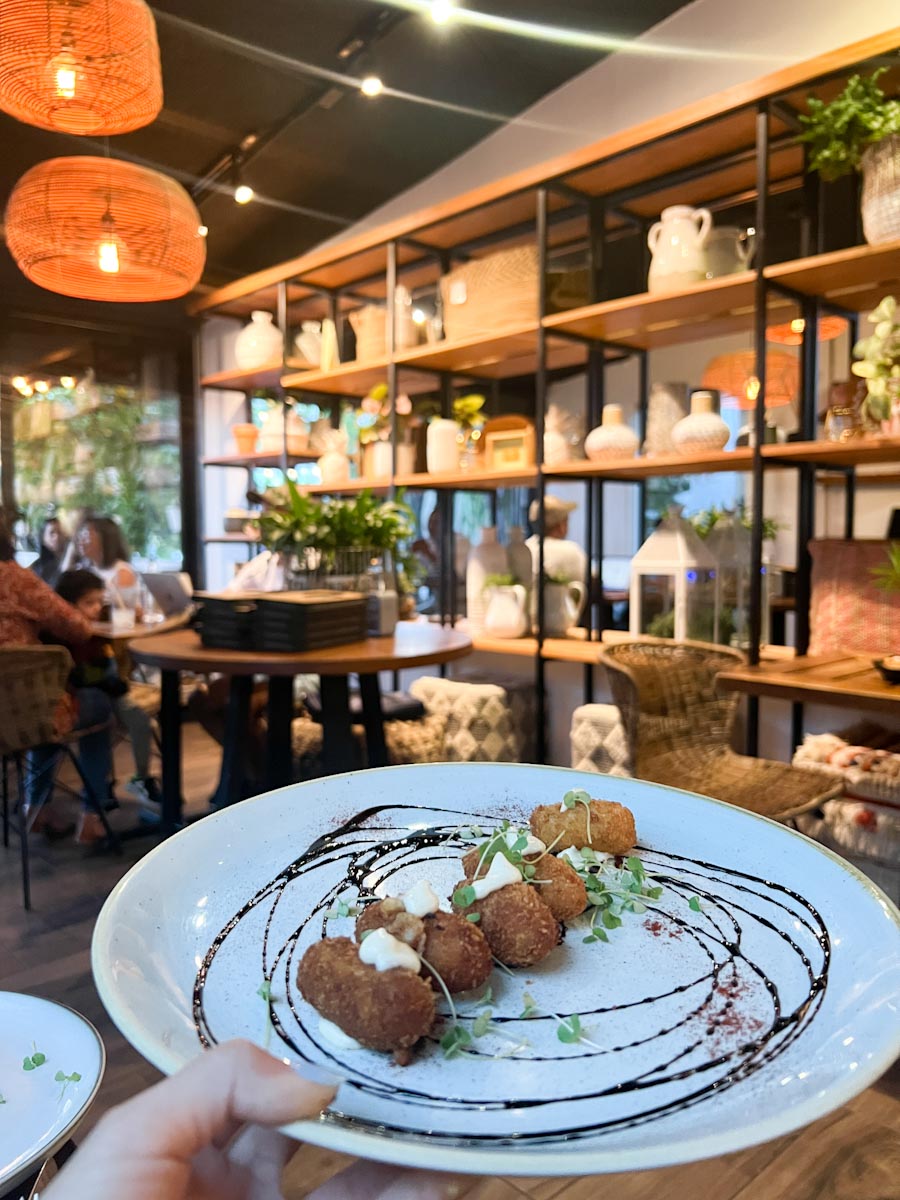 A plate of food in a cafe in the Dominican Republic.