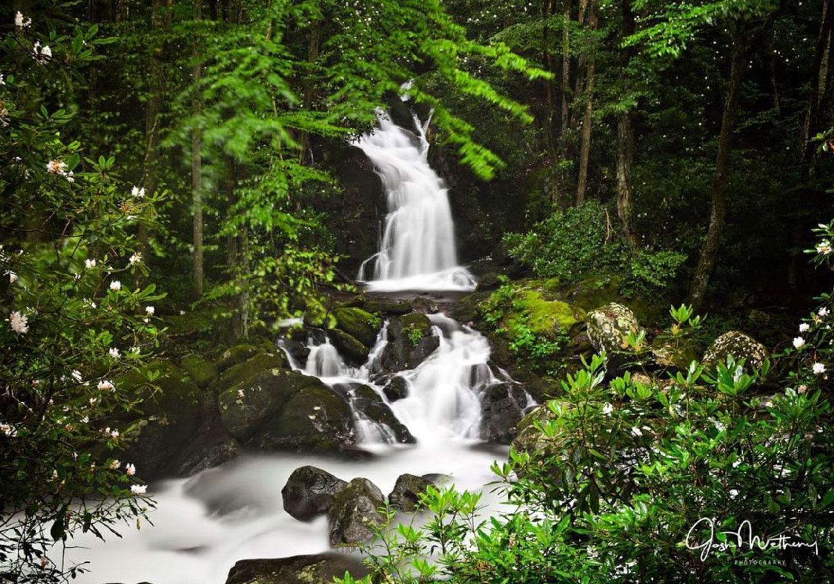 a cascade of waterfalls