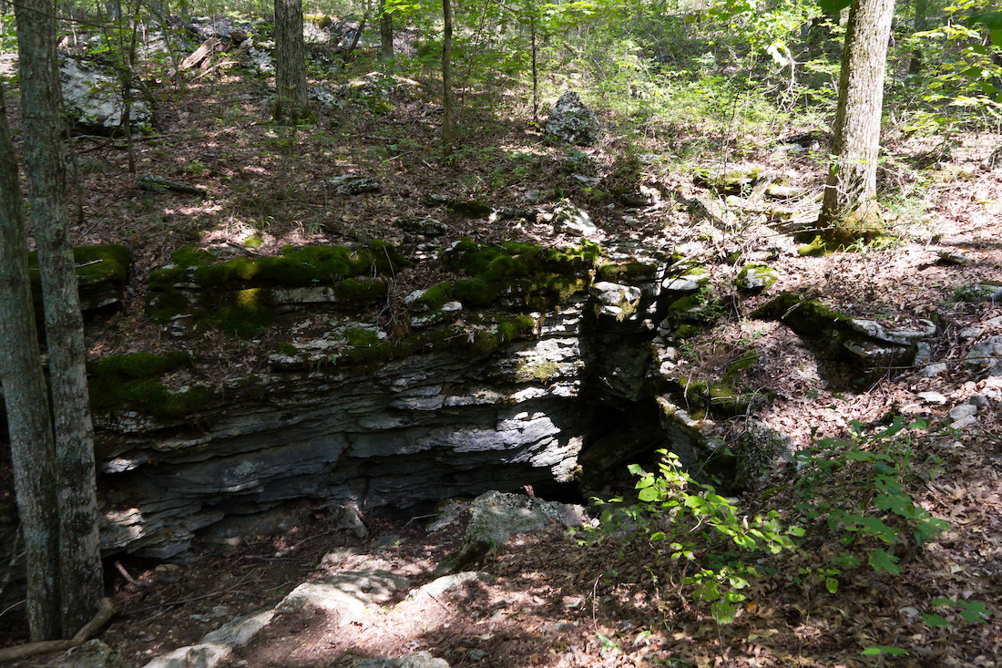 a hike through boulders in a park