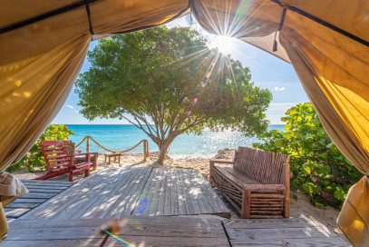 A glamping spot in the Dominican Republic.