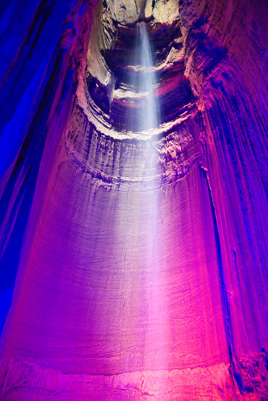 a waterfall in a cave in tennessee