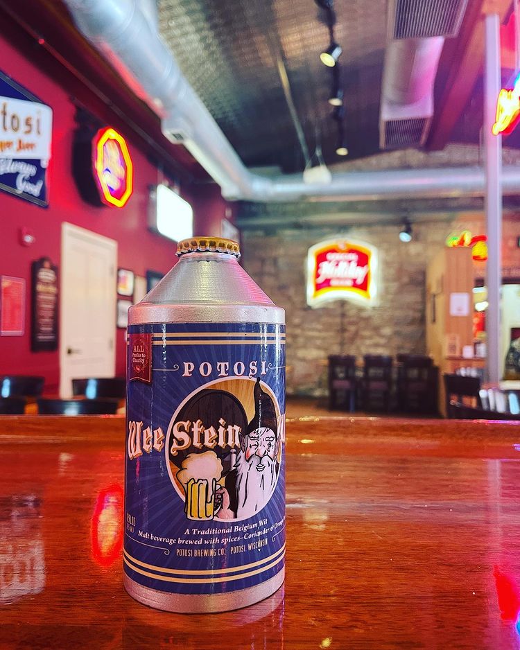 The famous bottle of Potosi brewery and the interior as the background.