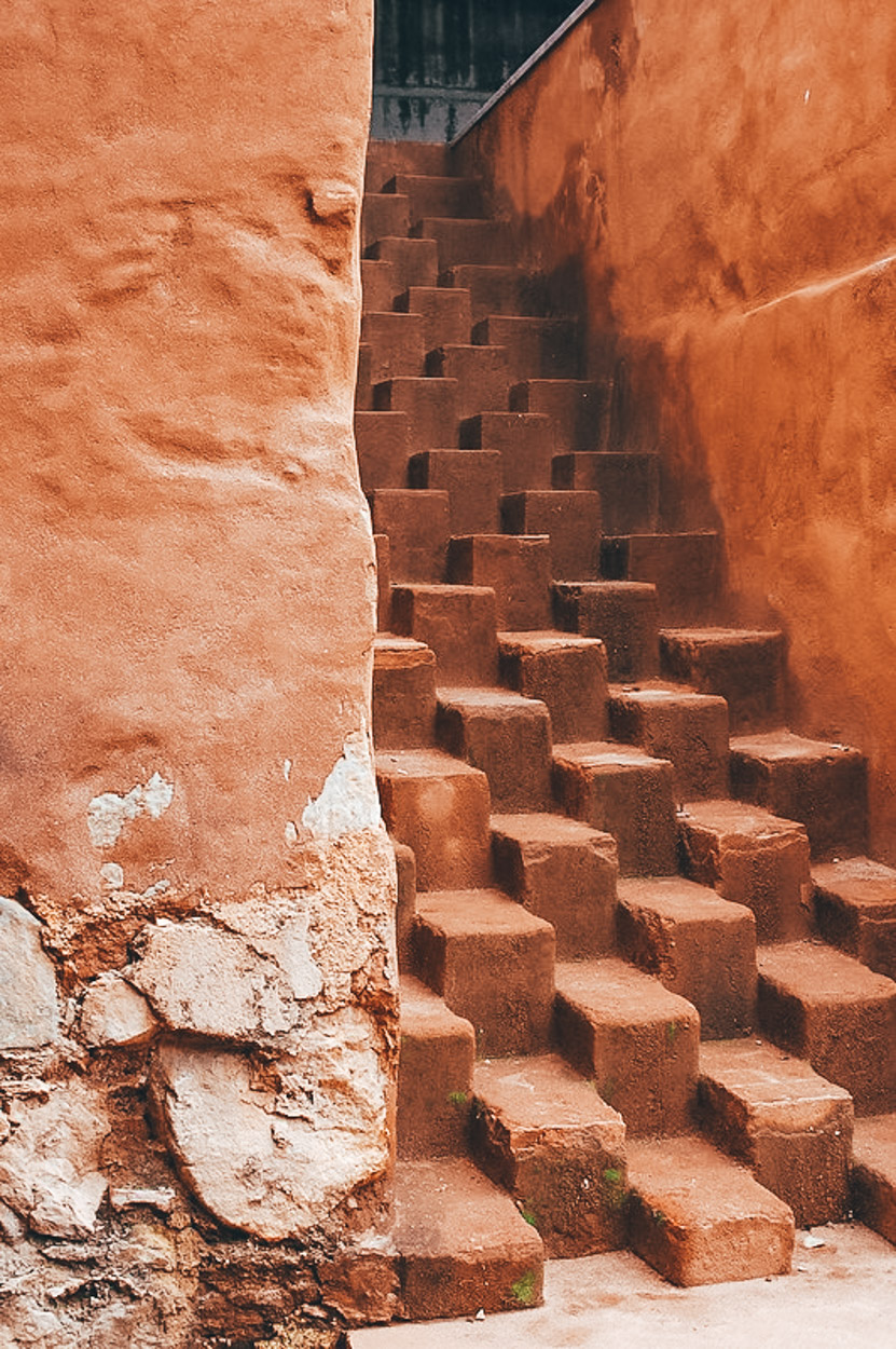 Unique stairs architecture in Mexico.
