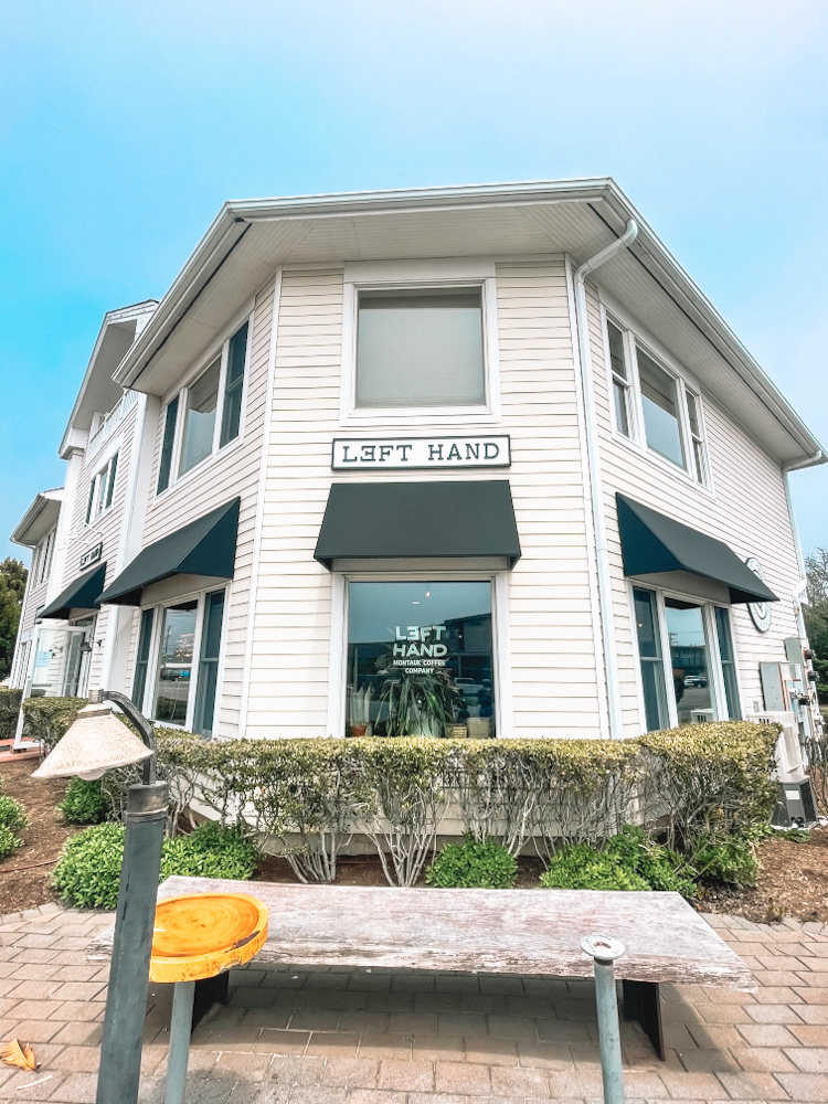 The exterior of a cafe building in Montauk.