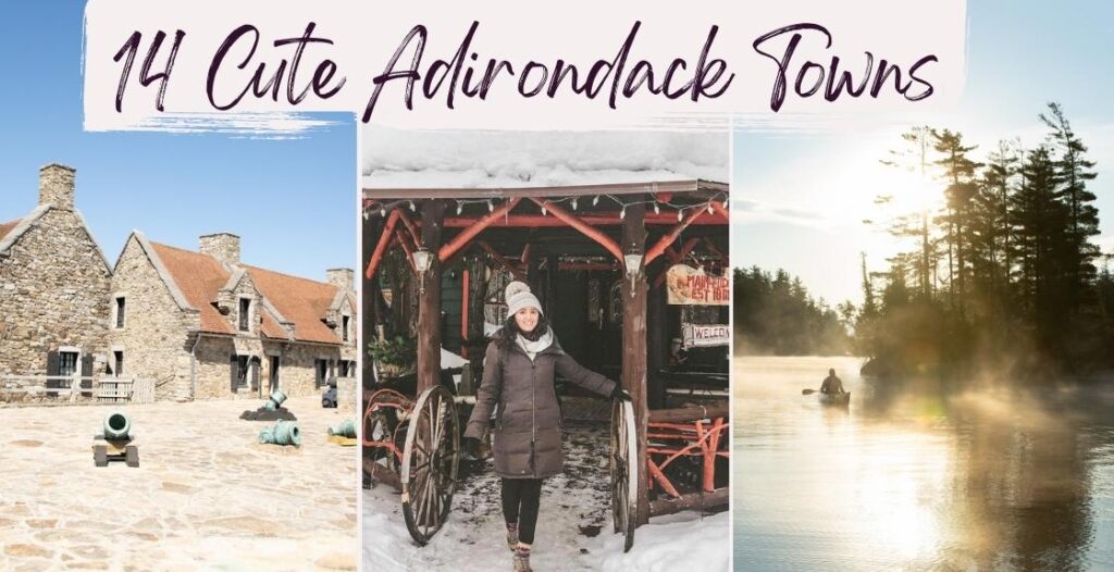 collage of towns in the adirondacks