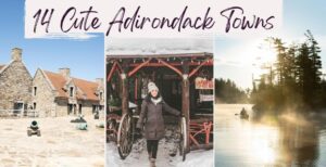 collage of towns in the adirondacks