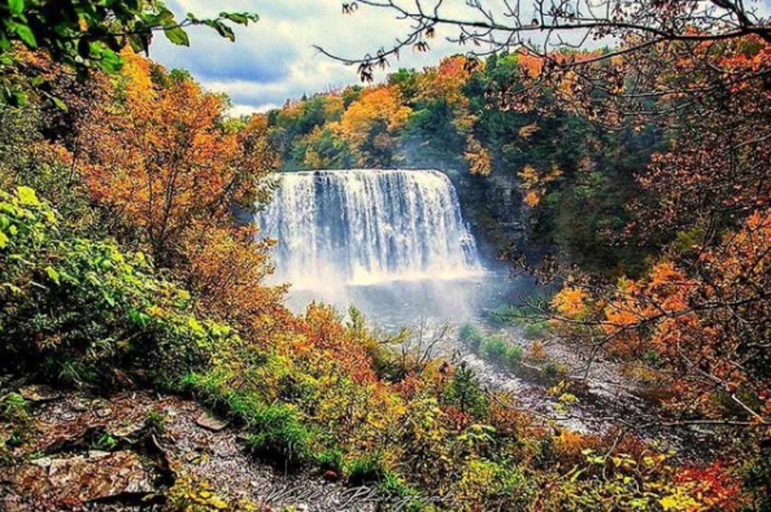 The Salmon River Falls in fall