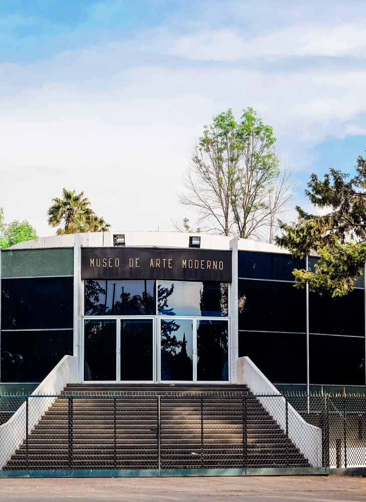 The outside of Modern Art Museum, Mexico City.