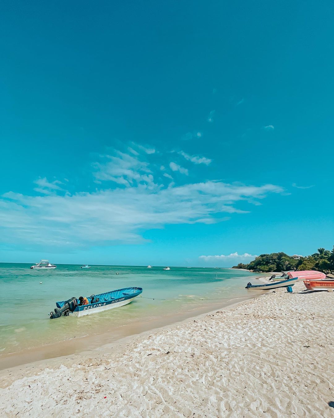 A boat at Playa Dorada.