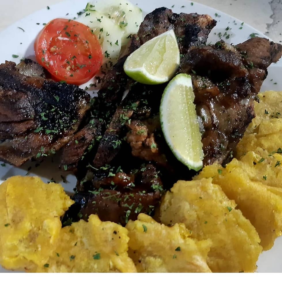 Food on a plate.
