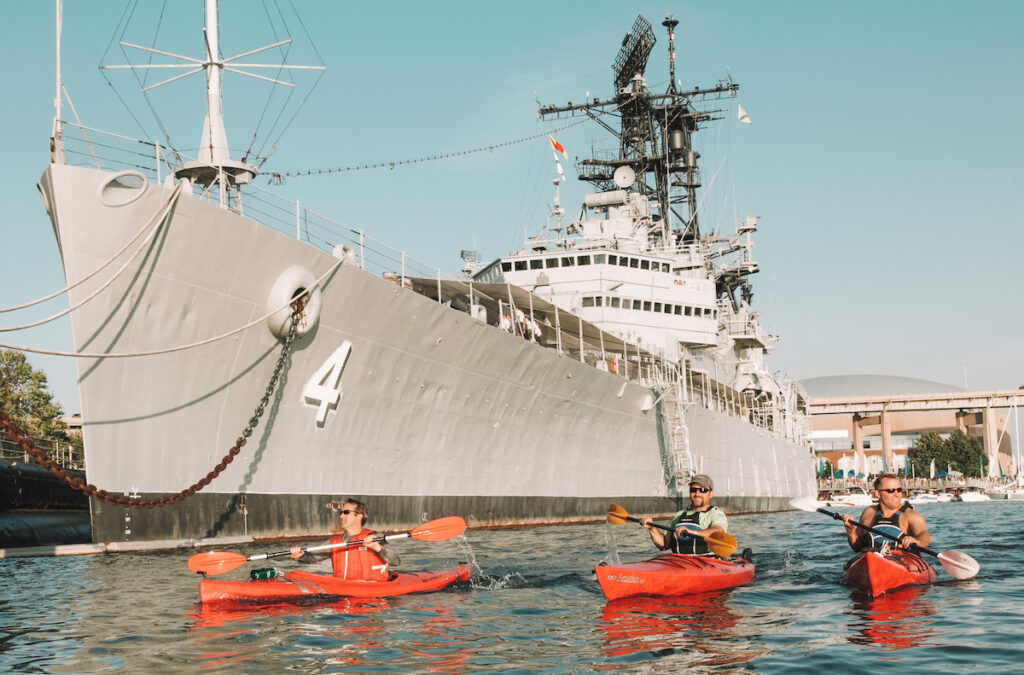 People kayaking in Buffalo, New York