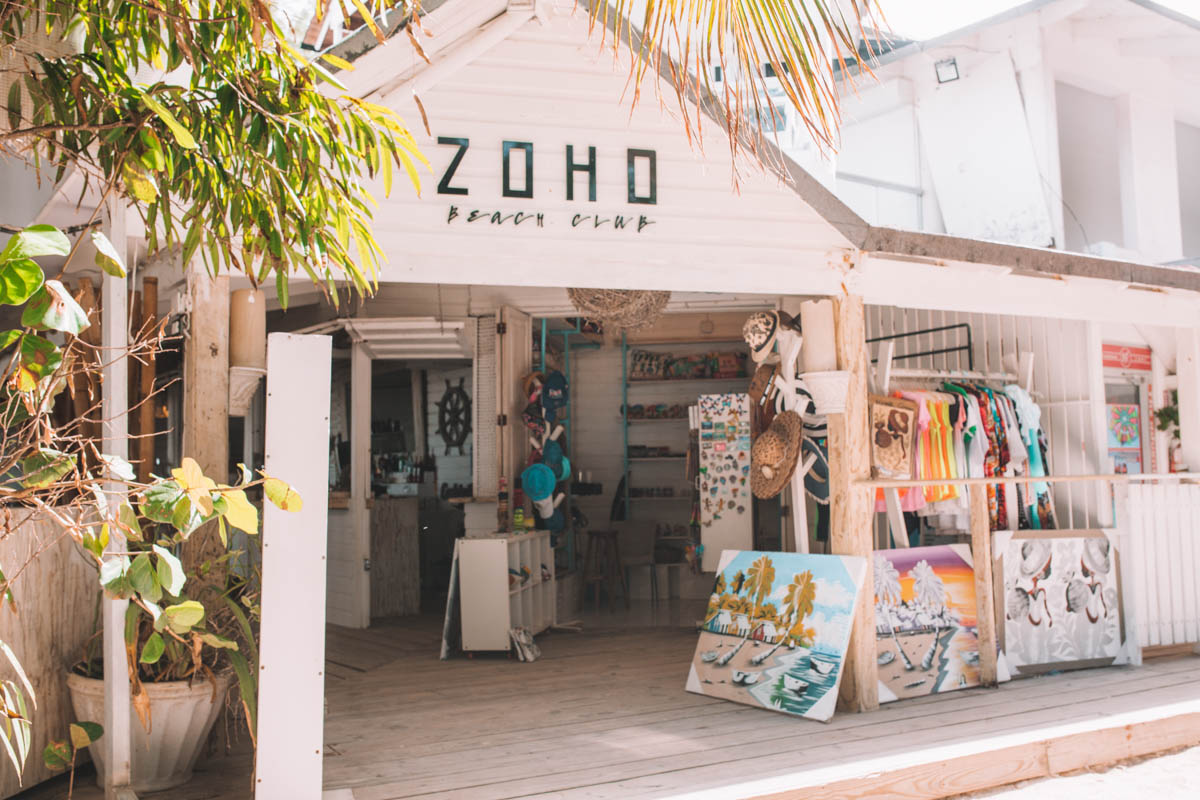 A shop at a neighborhood beach in Punta Cana.