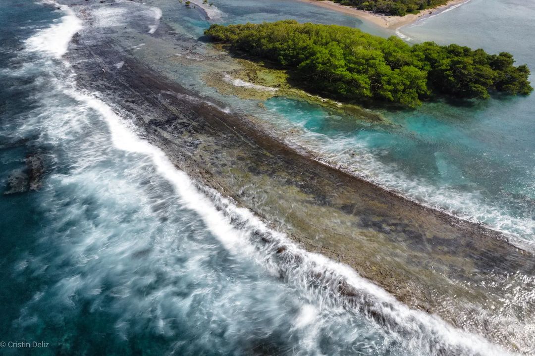 Aerial view of manatee sanctuary in Puerto Plata.