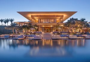 hotel amanera at night in dominican republic expensive resort views