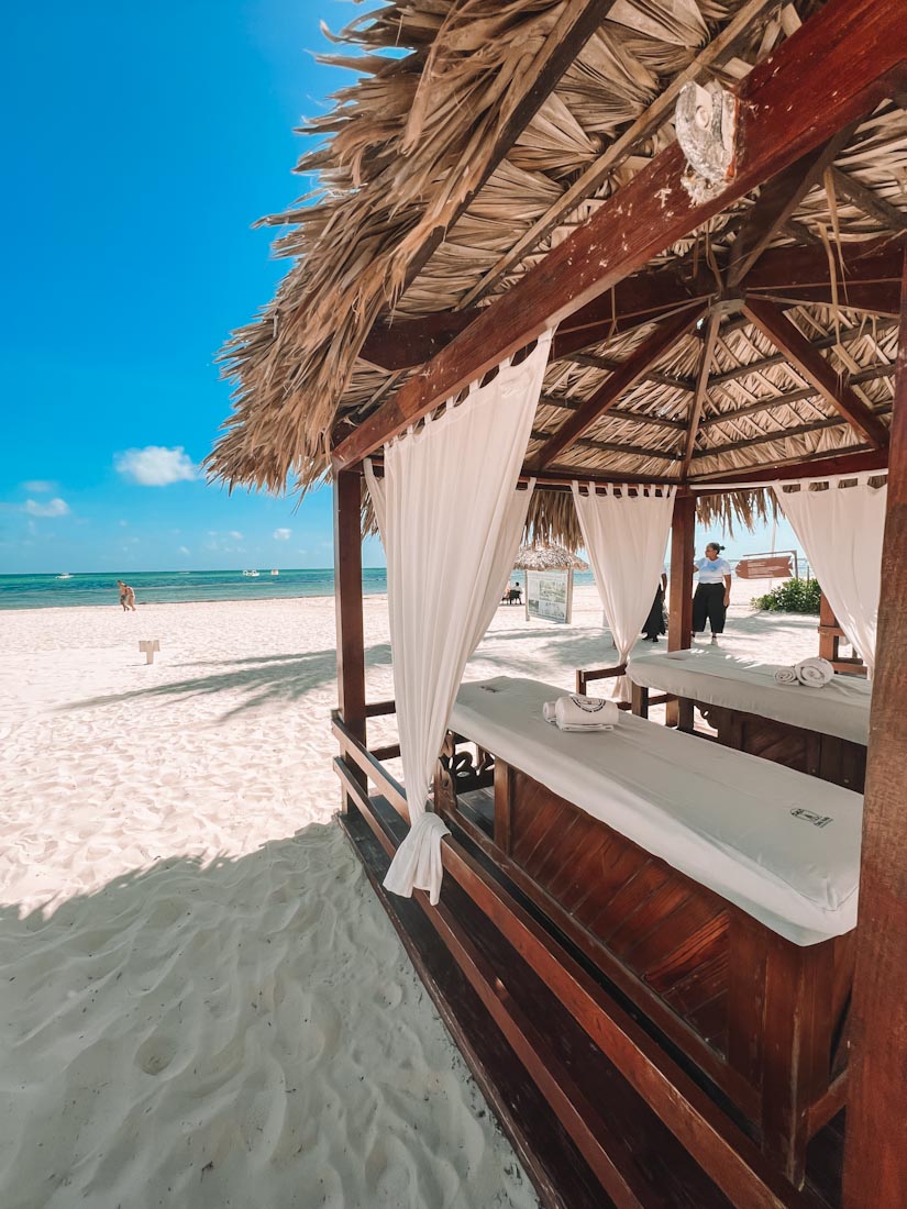 A spa at the beach in the Dominican Republic.