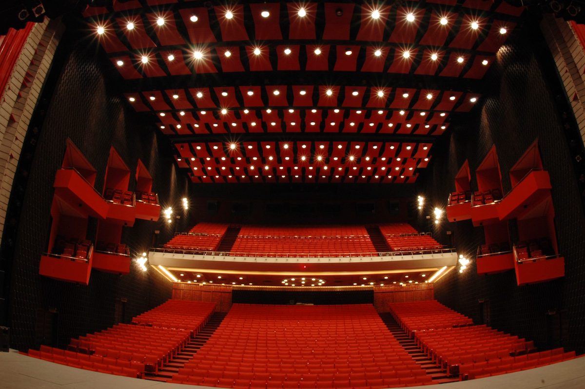 Seats at the Teatro Nacional Eduardo Brito.