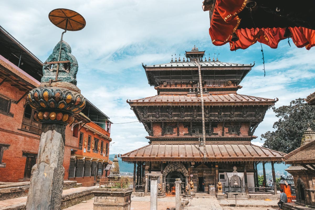 An old building in Kirtipur, one of the places to see in Kathmandu.