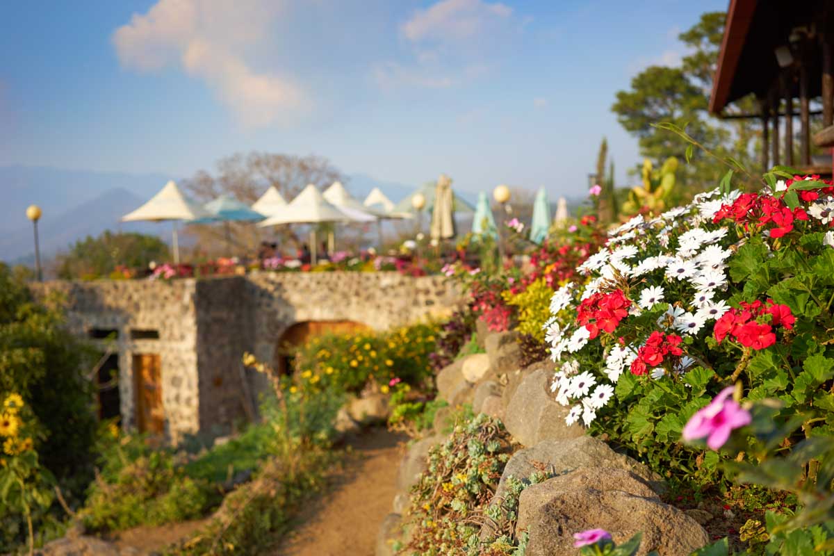 A garden at San Cristobal el Alto, Antigua, Guatemala
