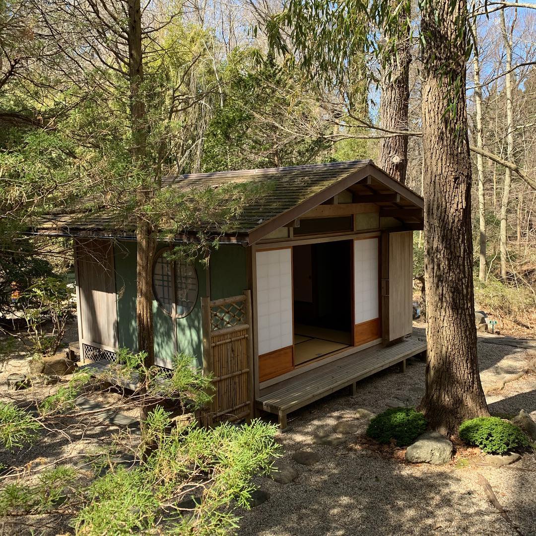 A small house at Humes Japanese Stroll Garden
