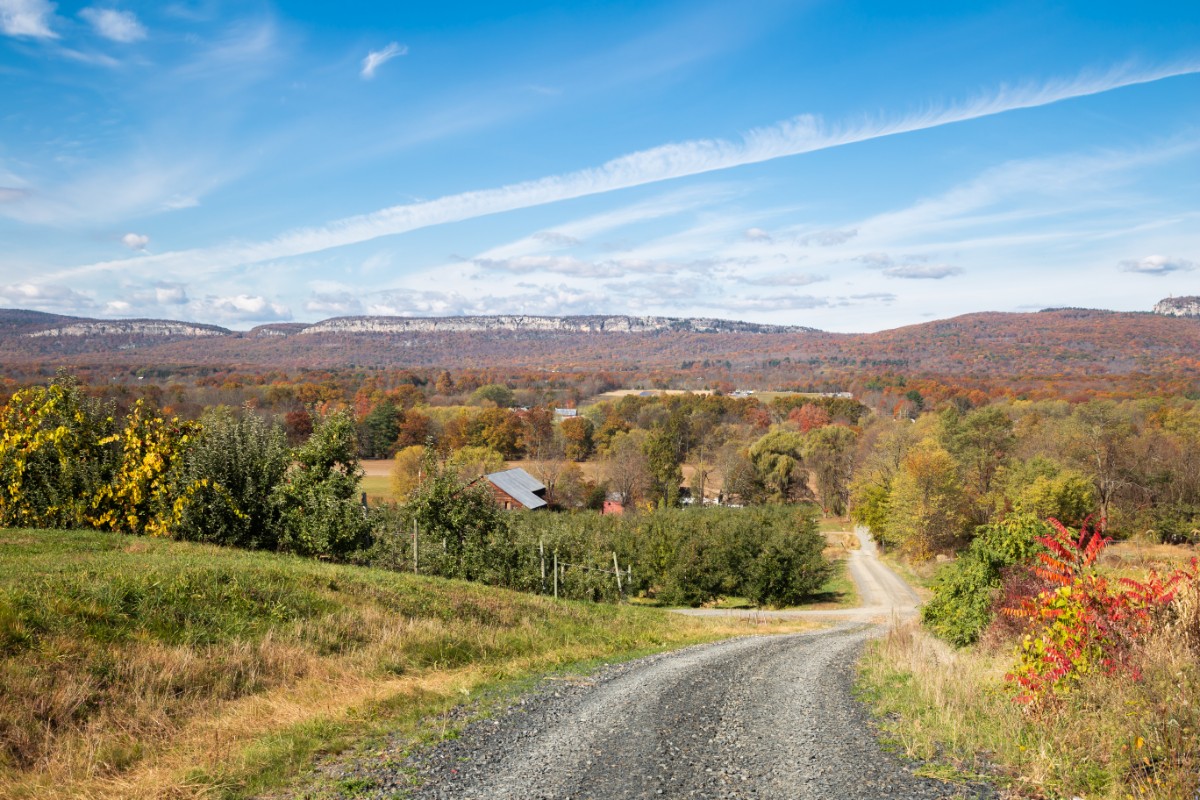 A road in New Paltz, New York
