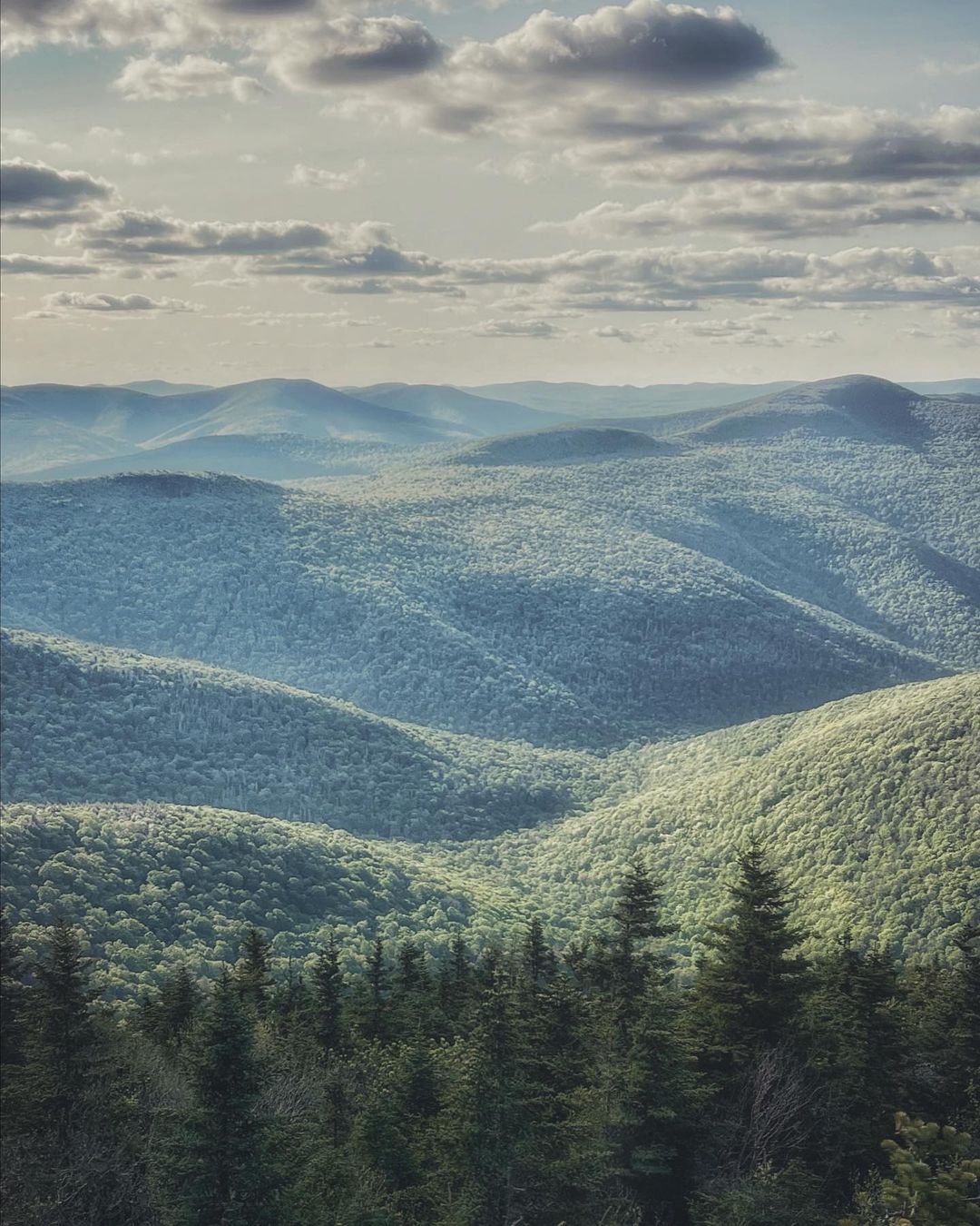 The mountains of Slide Mountain Wilderness in New Paltz