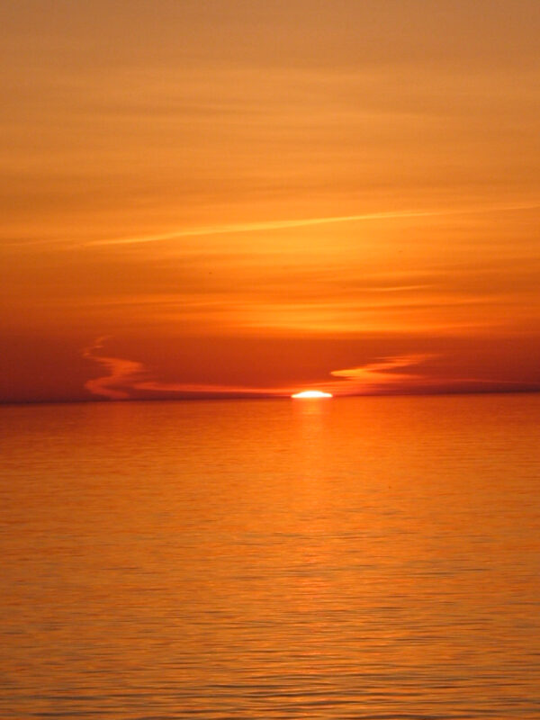 The sunset at Lake Ontario