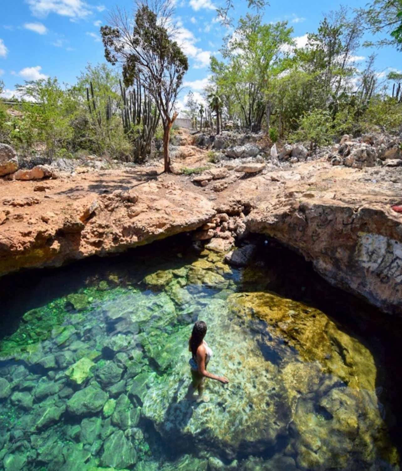 A woman at Los Pozos de Romeo, Dominican Republic.
