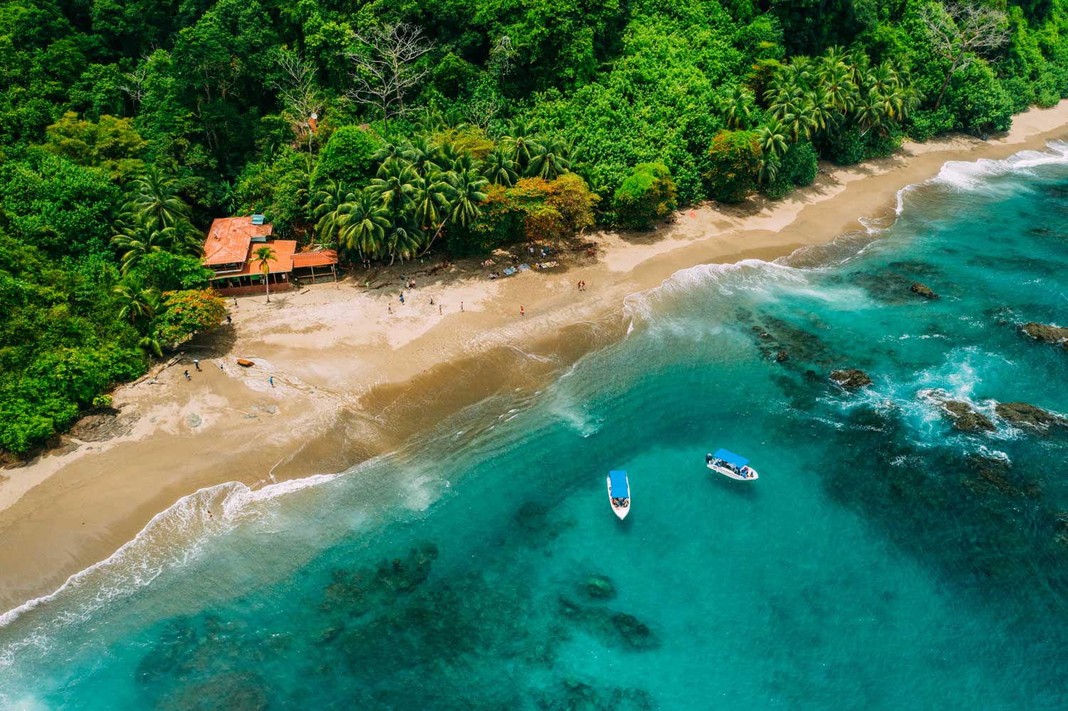 The beach in Cano Island, Costa Rica.
