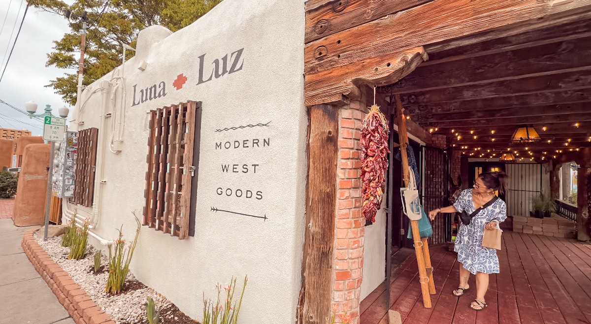 The storefront of a shop in Albuquerque, New Mexico.